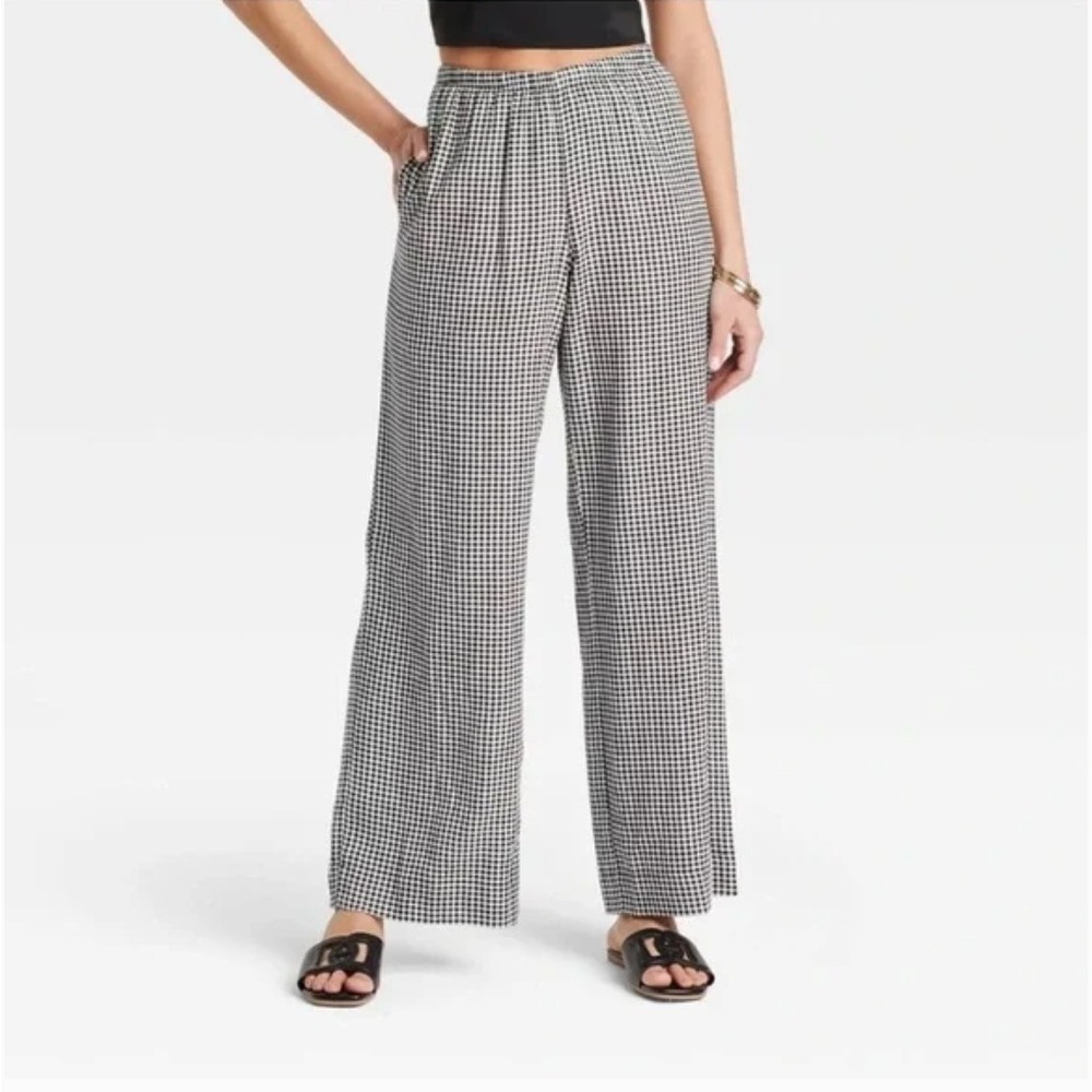 a new day Black and White Wide Leg Pants
